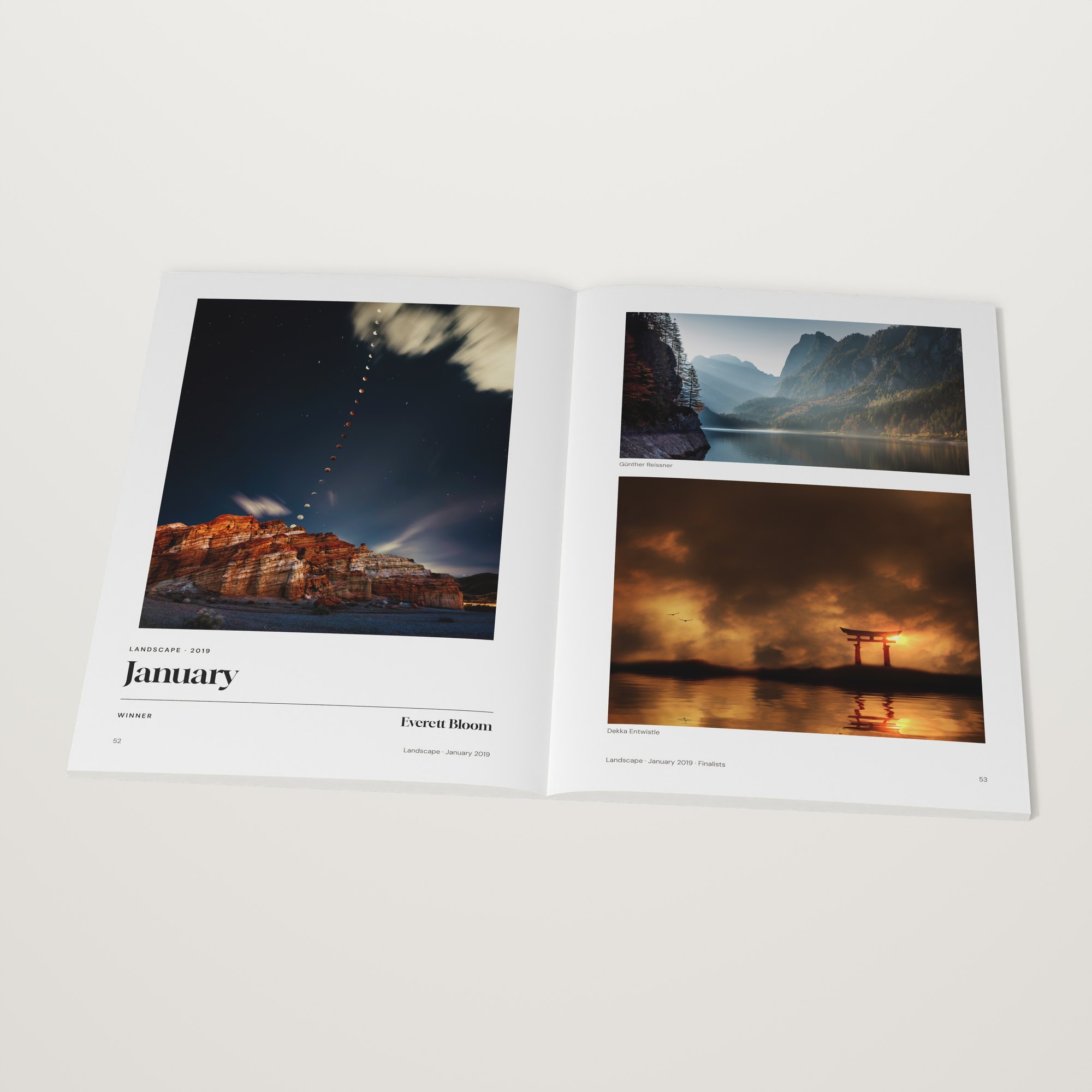 The 2019 Monthly Awards open at the Landscape winner by Everett Bloom, January 2019