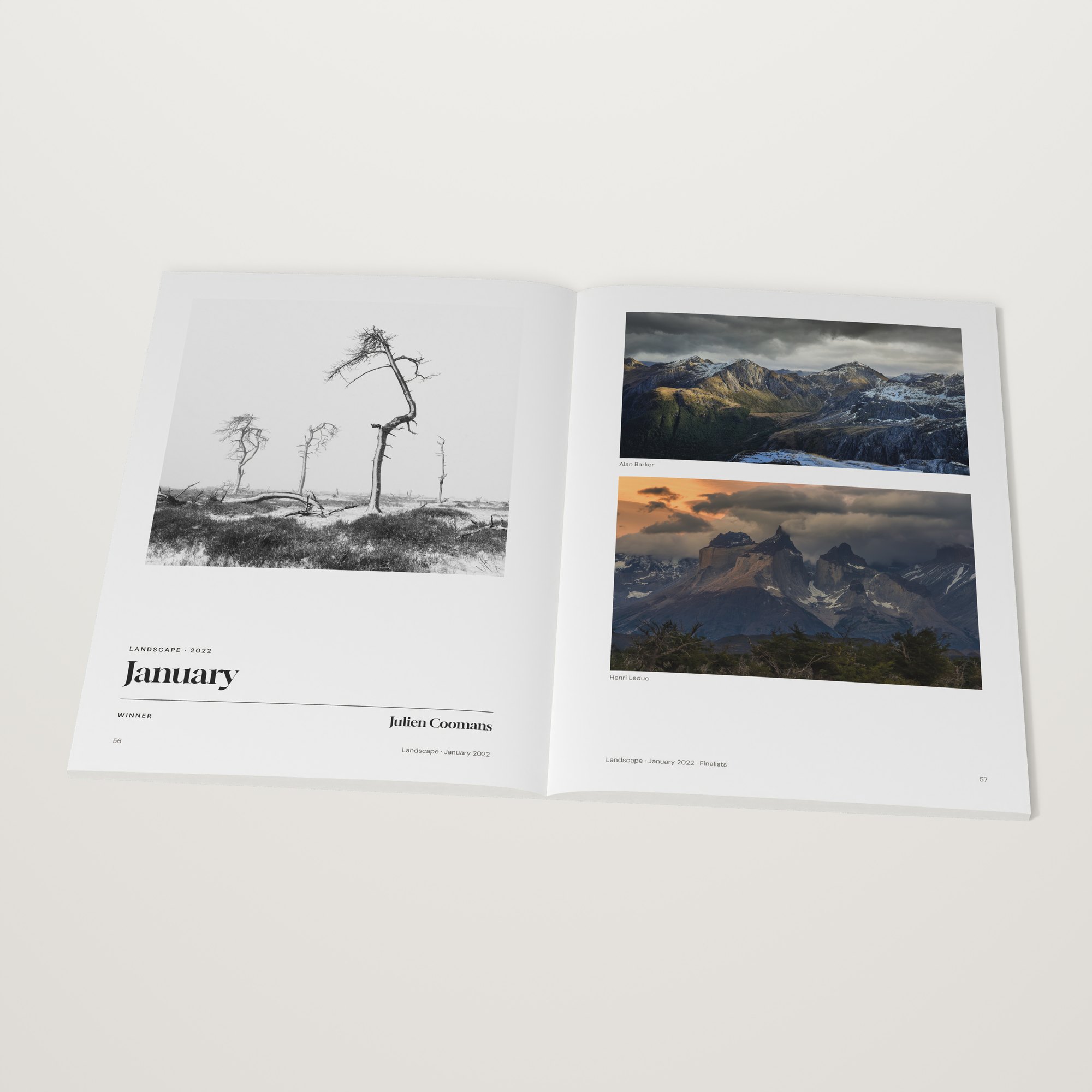 The 2022 Monthly Awards open at the Landscape winner by Julien Coomans, January 2022
