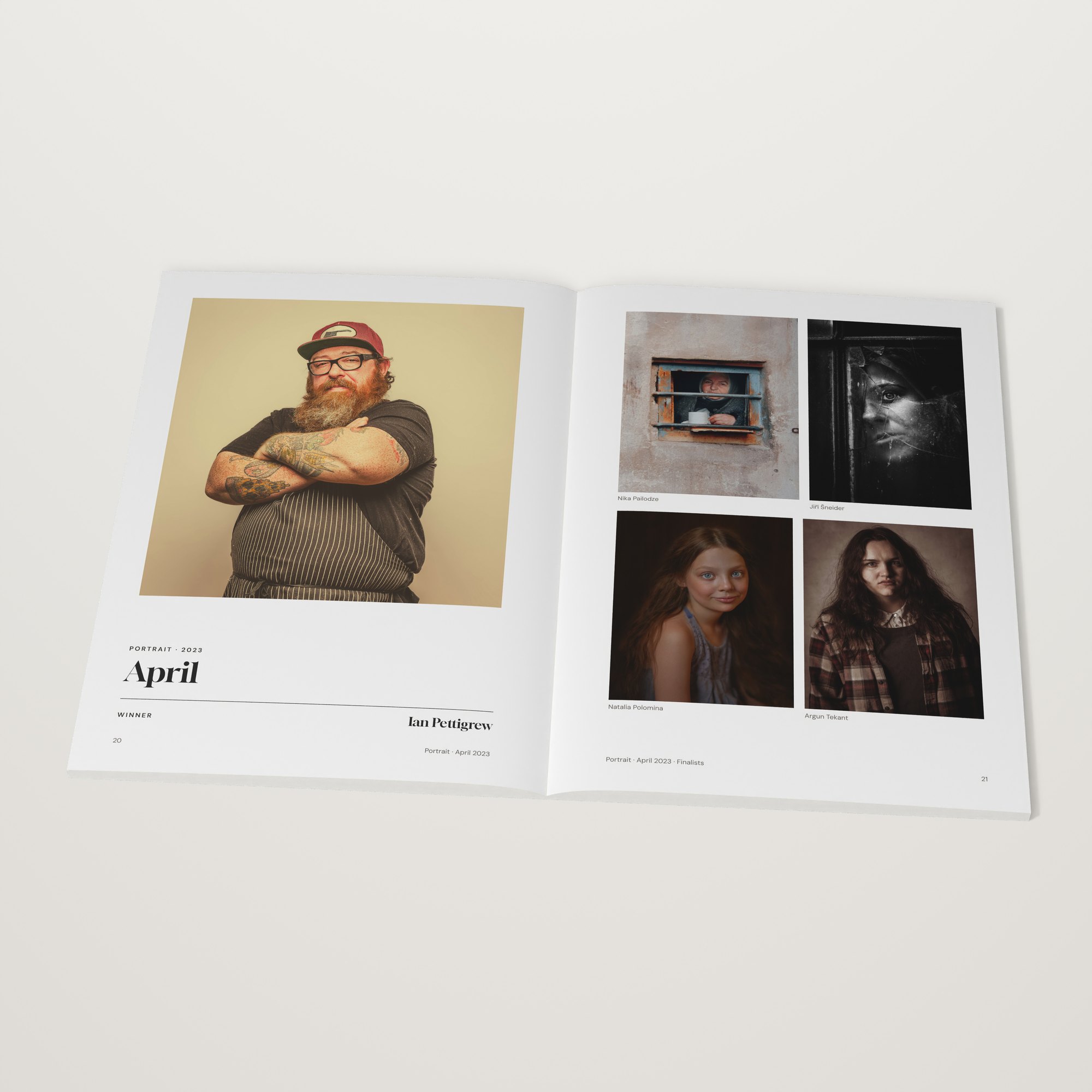The 2023 Monthly Awards open at the Portrait winner by Ian Pettigrew, April 2023